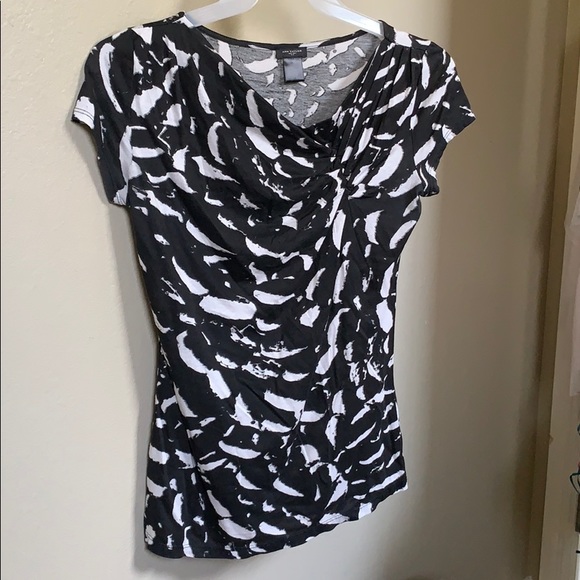 Black and white Ann Taylor blouse - Picture 2 of 4